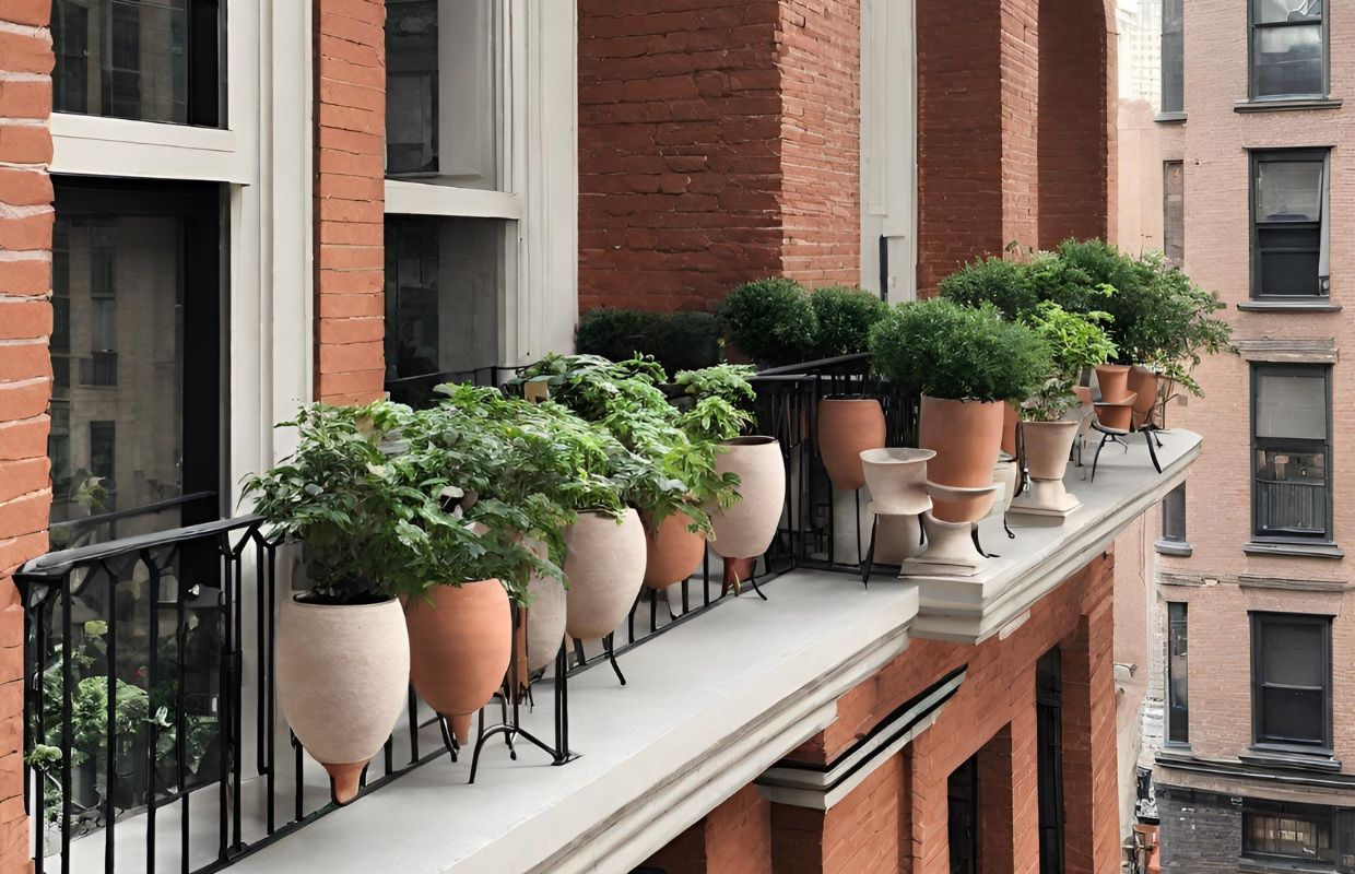 White Washed Terracotta Pots